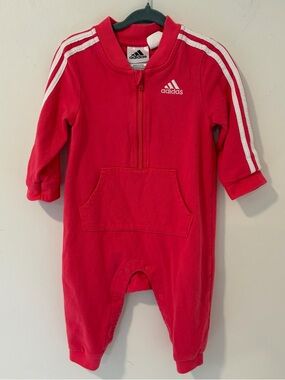 adidas Baby pink One-Piece Romper track suit 9m